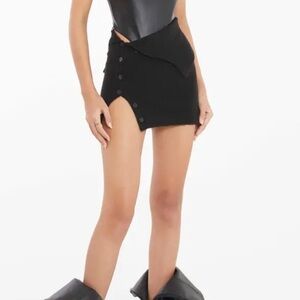 Ruve black knit mini skirt medium